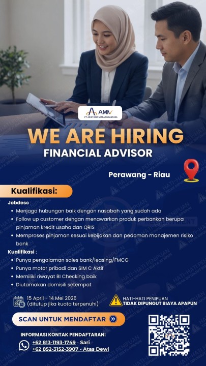 Financial Advisor (Sales Mikro Banking) Perawang